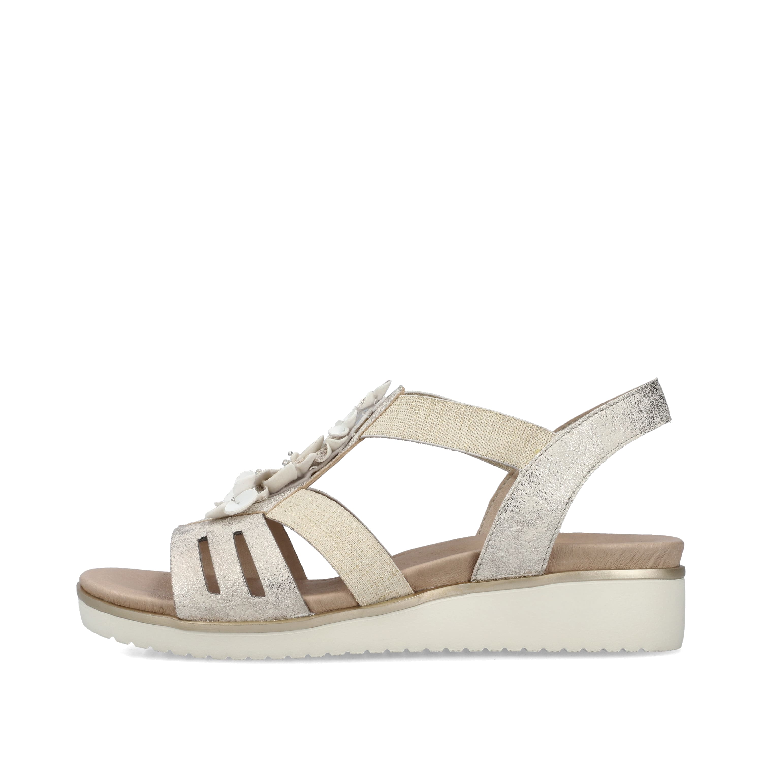 Rieker Damen Keilsandaletten hellbeige