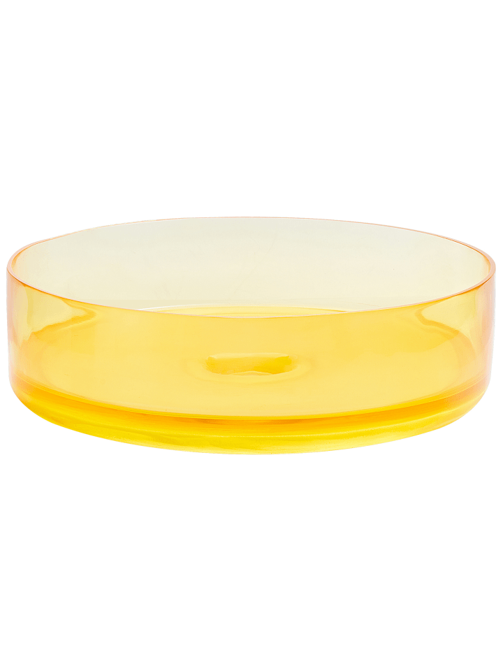 Beliani Waschbecken TOLOSA in Transparent/Gelb - (W) 36 x (H) 10 x (L) 36 cm günstig kaufen onesize
