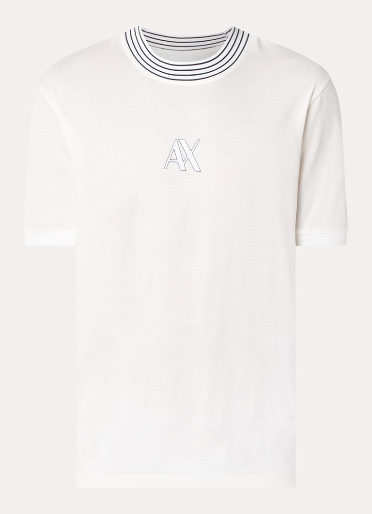 Armani Exchange póló flokk logós nyomtatással