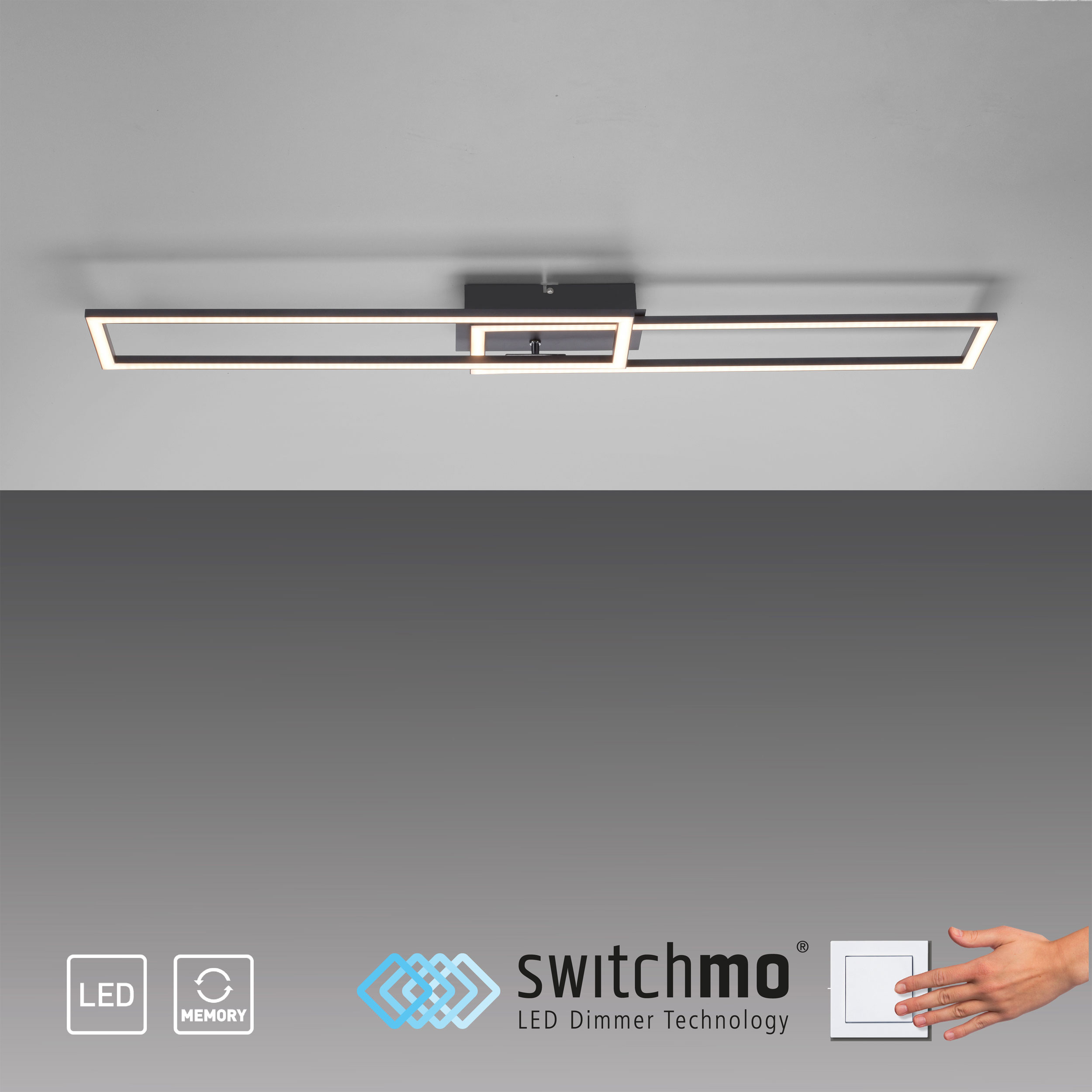JUST LIGHT.LED-Deckenleuchte 1flg
