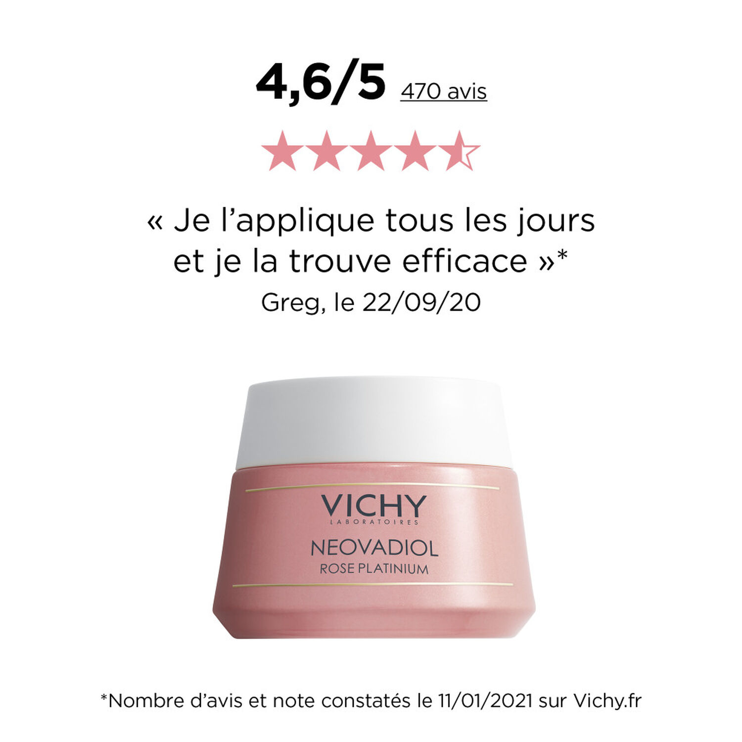 Vichy Neovadiol Rose Platinium Crème Rose Fortifiante et Revitalisante 50 ml