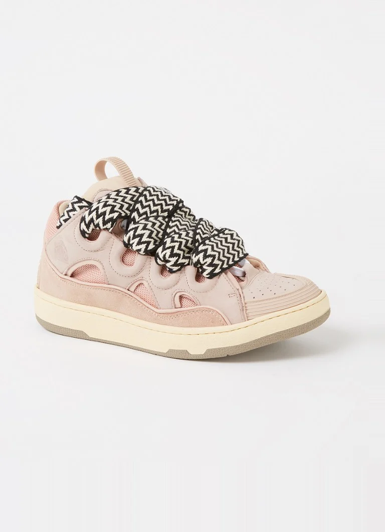 Lanvin Curb sneaker in calfskin with suede details