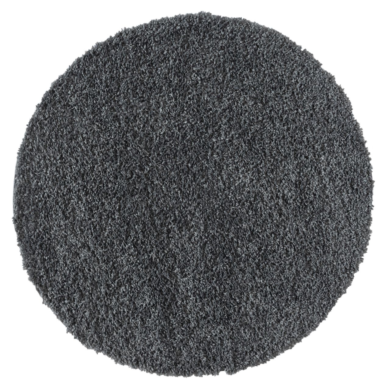 MyFlair Teppich Elodie, 120cm x 120cm, Farbe Dunkelgrau, rund, Florhöhe 37mm