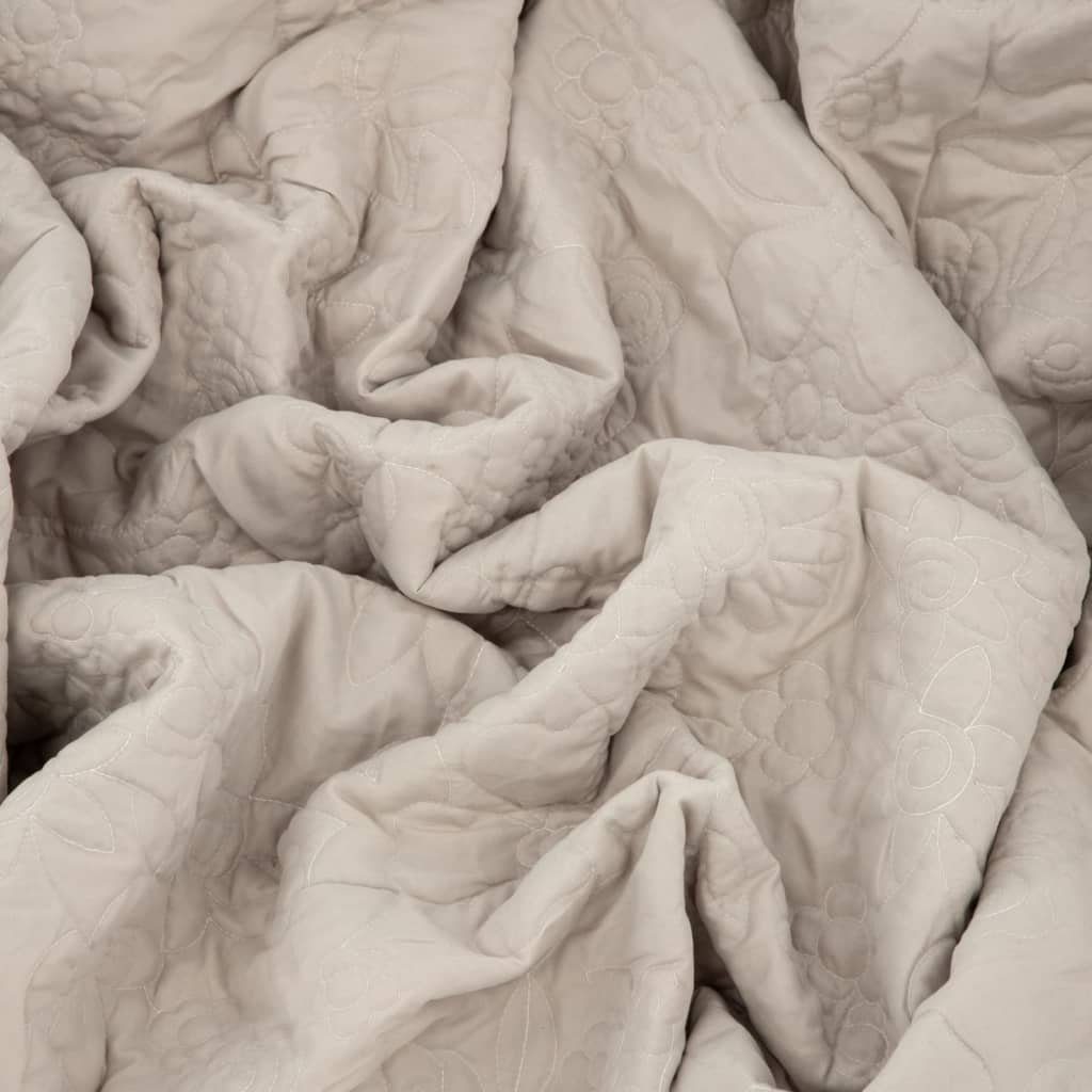 Baumwollbettdecke, Tagesdecke Niki 150x250 cm Polyester Beige, Venture Home, Bezug: Polyester