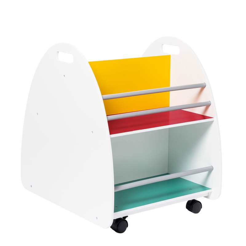 Bibliothèque roulettes avec frein multicolore Oxybul