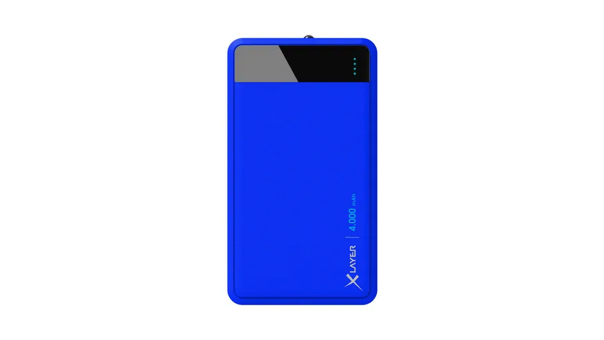 Xlayer Zusatzakku Powerbank Colour Line Blue 4.000mAh