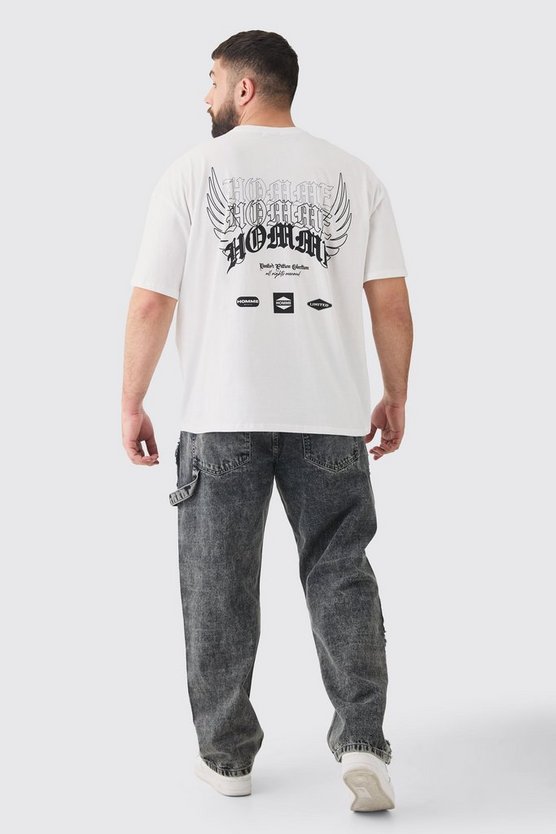 Plus graue Jeans mit geradem Bein
