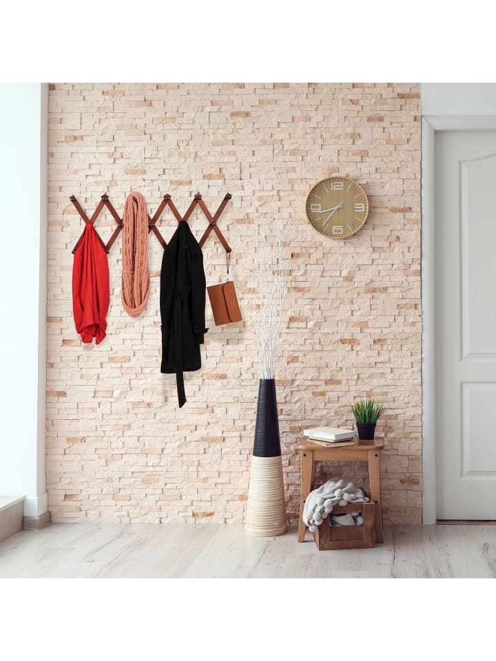 relaxdays Wandgarderobe in Braun günstig kaufen onesize