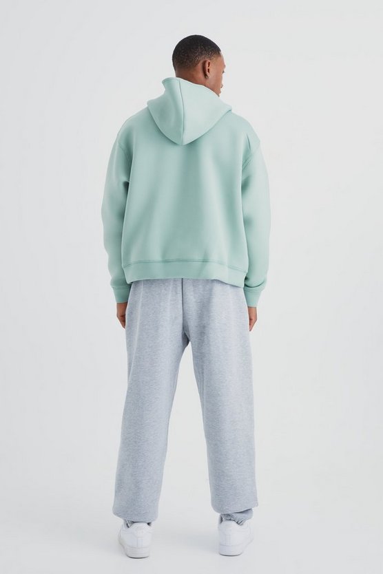 Kastiger Scuba-Hoodie mit Reißverschluss