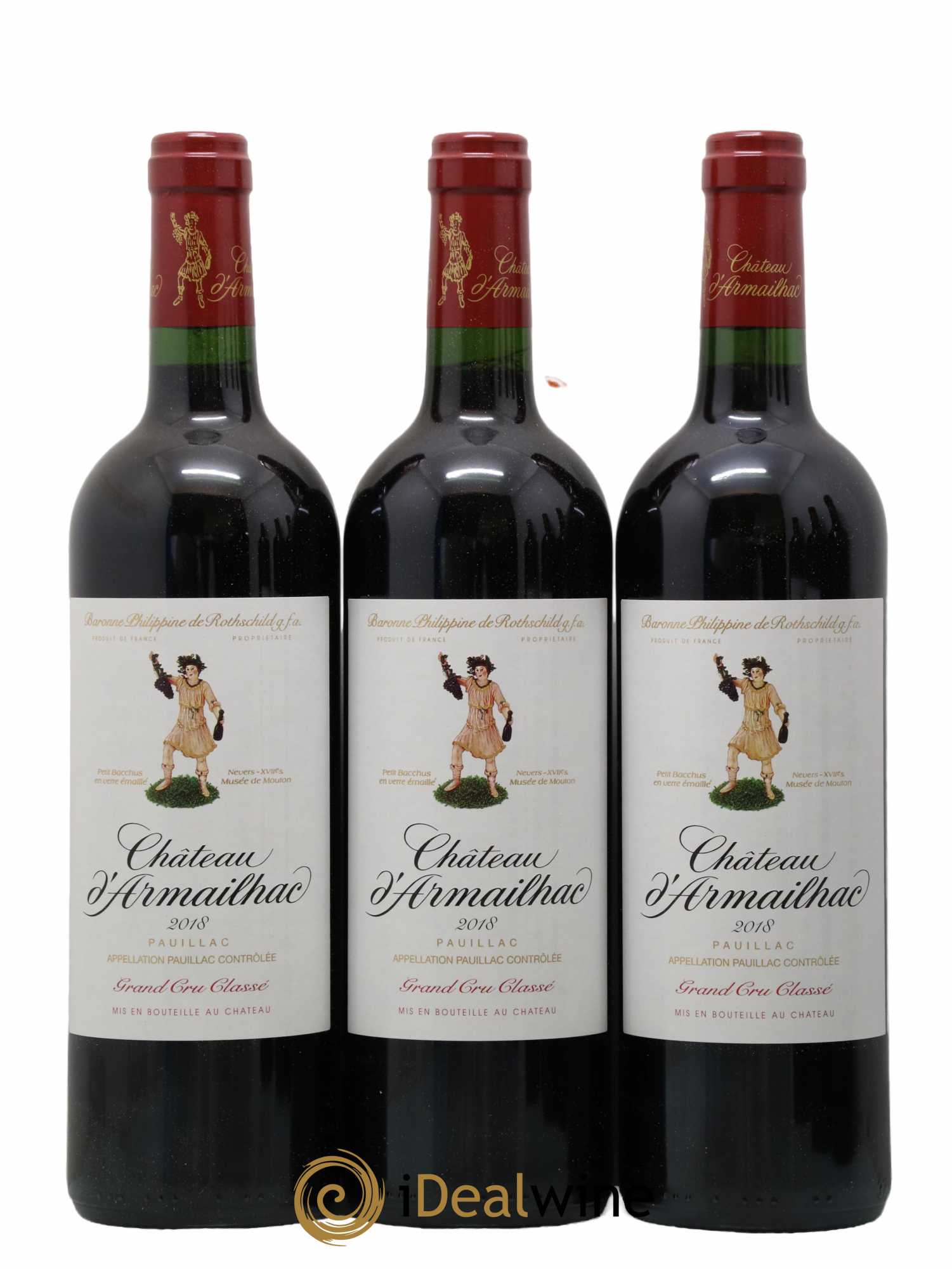 Château d'Armailhac - Mouton Baron(ne) Philippe 5ème Grand Cru Classé  2018 - Lot de 6 Bouteilles