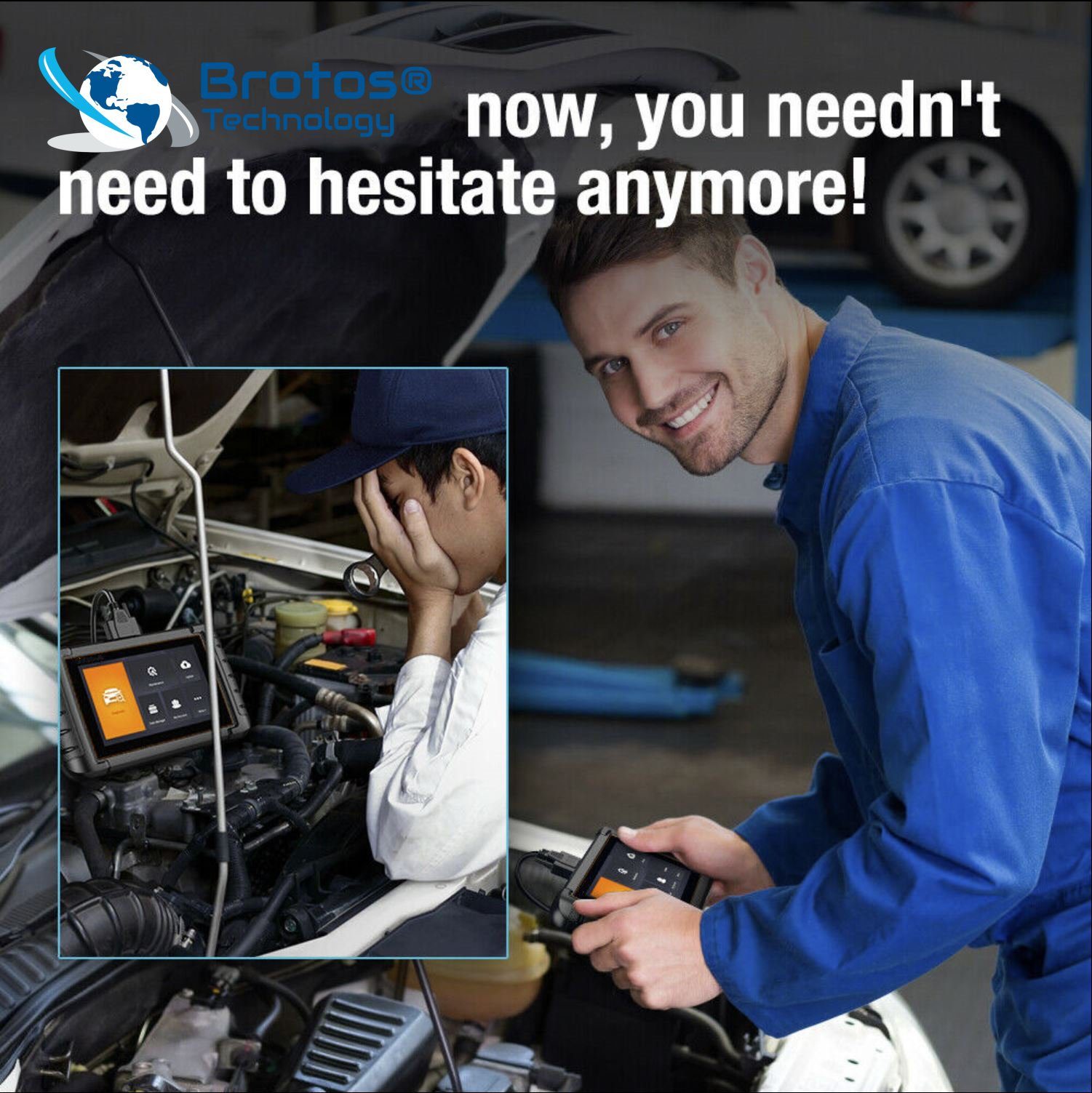 Brotos® Kfz-Diagnosegerät PROFI bidirektionales KFZ OBD2 Tiefen Diagnose Gerät, 940 DIGITAL