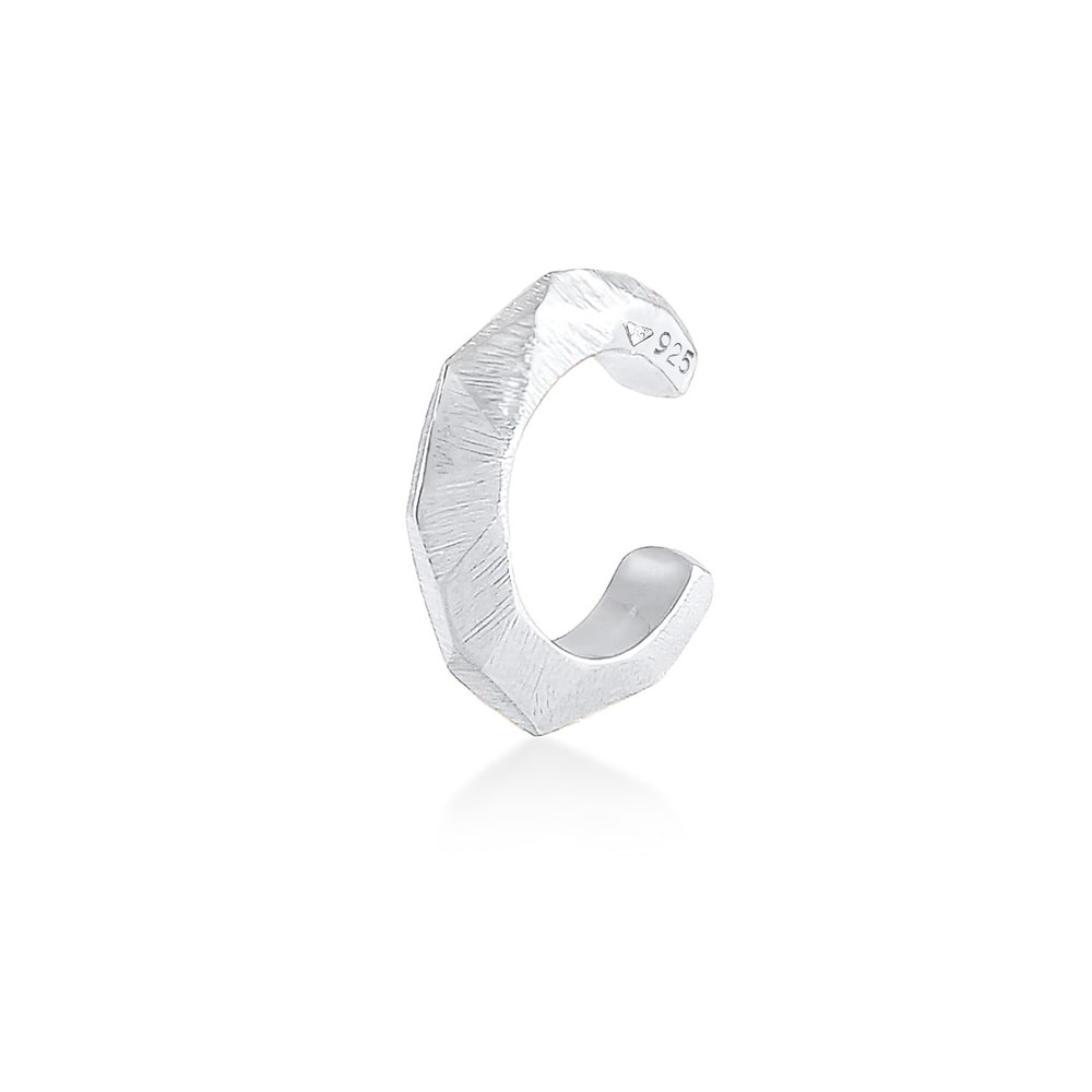 Elli Elli Boucles d'Oreilles Earcuff pour dames, aspect simple facette, en 925/1000 ar Boucles d'oreilles