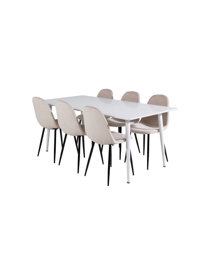 ebuy24 Essgruppe Polar 11 (7-teilig) Beige 90 x 180 cm günstig kaufen onesize