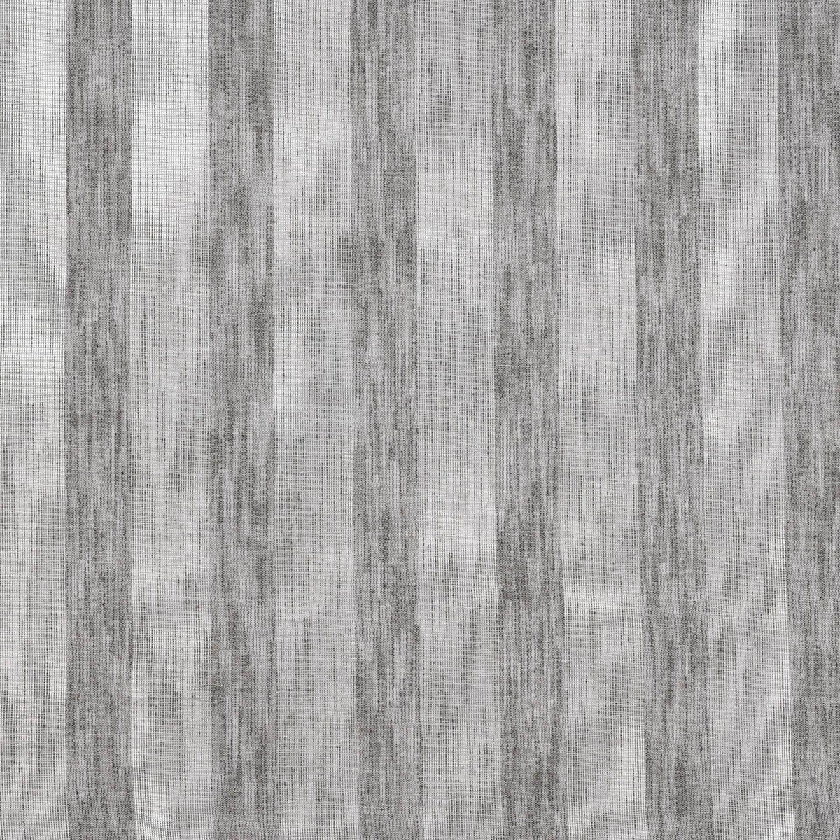 Meterware Rasch Textil Stores Shine Längsstreifen Leinenstruktur grau silber 30, halbtransparent, Kunstfaser, überbreit
