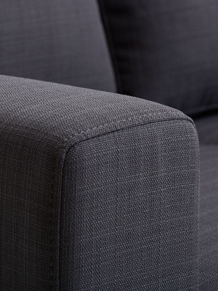 EGENSE Sofa EGENSE 2-osobowa tkanina w kolorze ciemnoszarym
