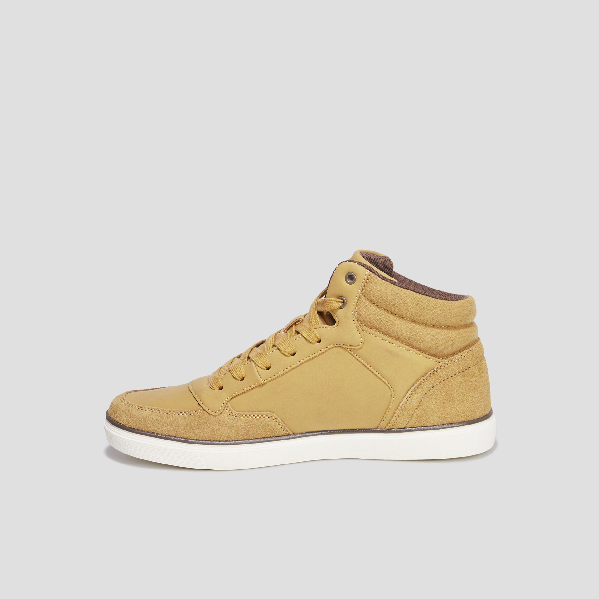 Baskets montantes à lacets Creeks Kibo jaune homme | La Halle