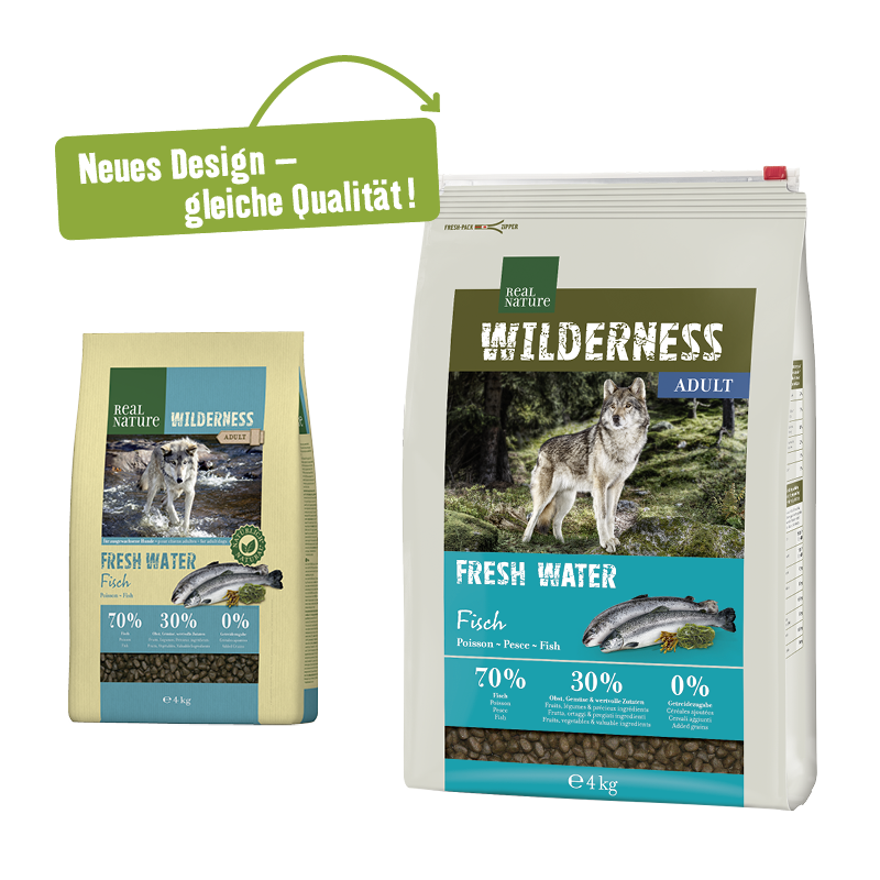 REAL NATURE Hundetrockenfutter REAL NATURE WILDERNESS Fresh Water Adult Fisch 4 kg