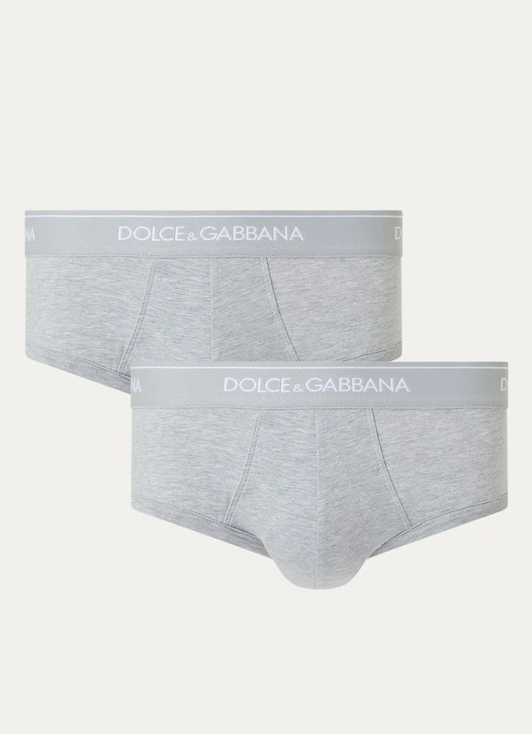 Dolce & Gabbana Chiloți Brando cu talie cu logo, set de 2