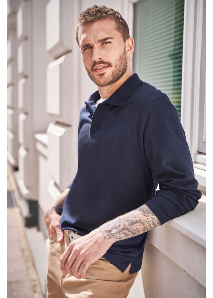 Poloshirt, Langarm