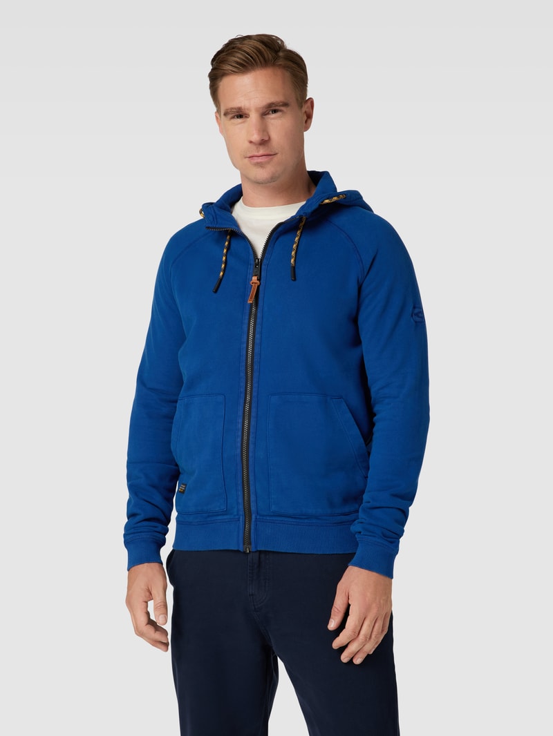 Sweatjacke mit EIngrifftaschen in blau