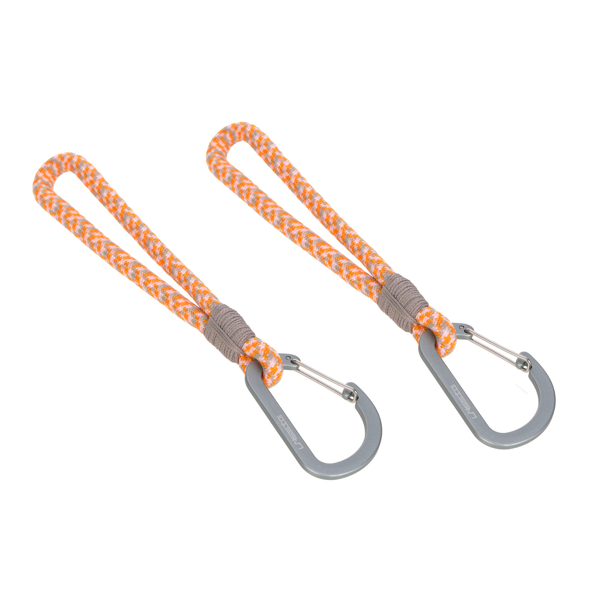 Kinderwagenhaken 2er Set - Karabiner, Beige Orange