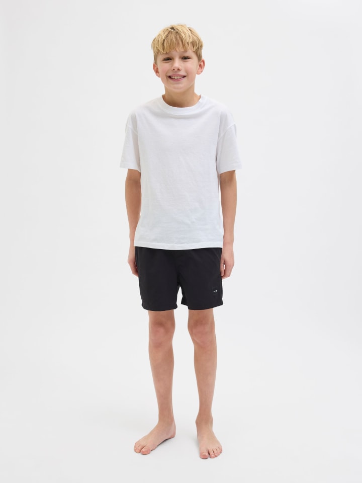 JACK & JONES Junior Badeshorts JPSTMAUI JJSWIM DB WB AKM JNR in black günstig kaufen 140