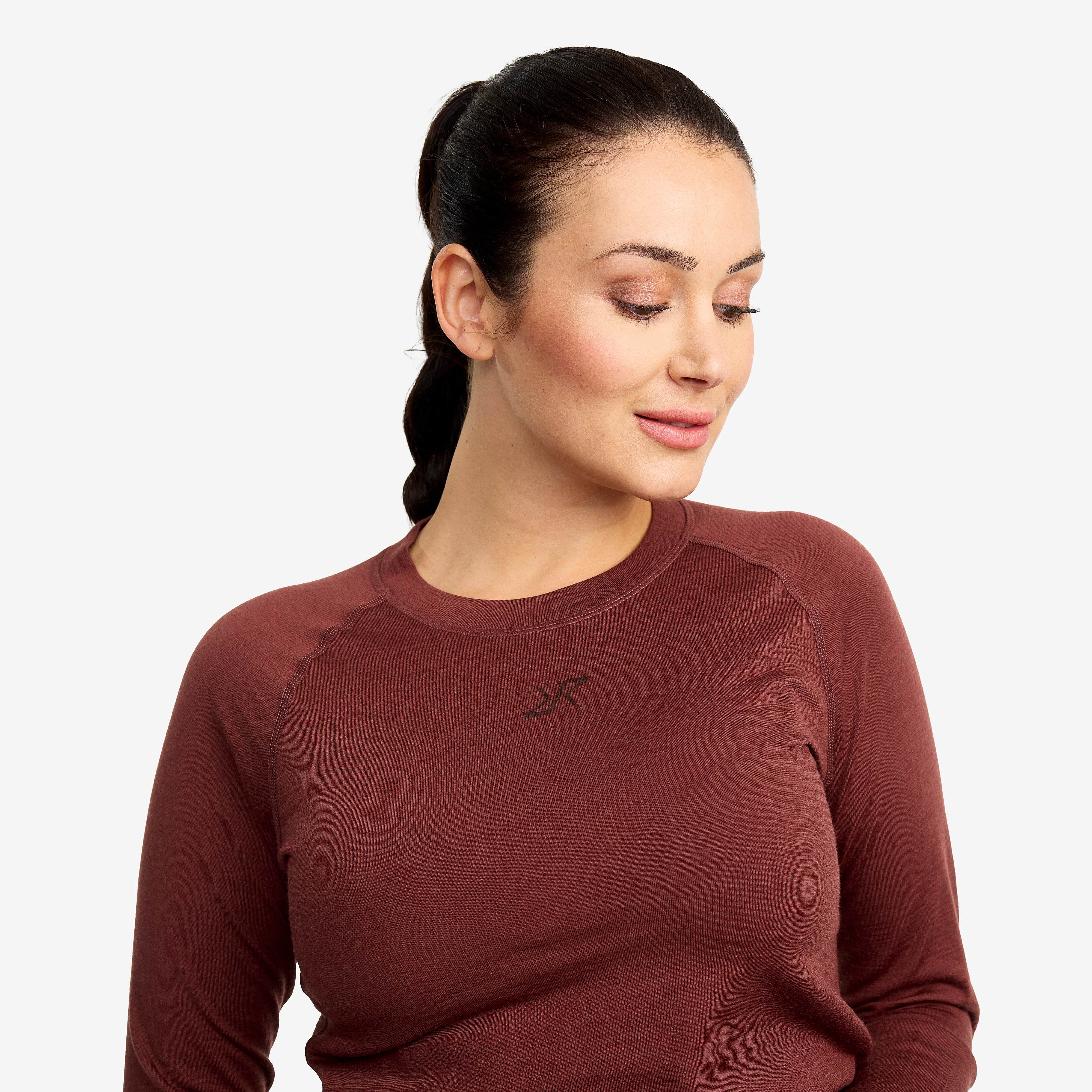 Mount Merino Long Sleeve Top Femme Earth