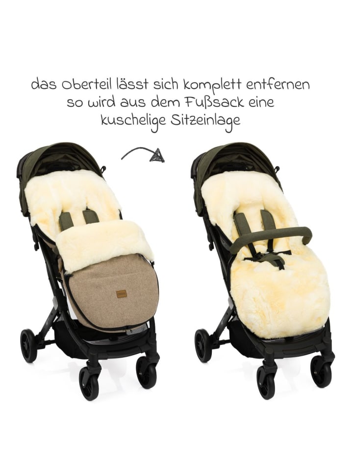 fillikid Lammwoll-Fußsack Makalu Wool für Buggy, Sport- in braun günstig kaufen onesize