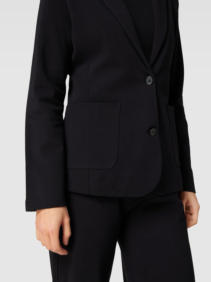 Blazer mit Reverskragen in schwarz