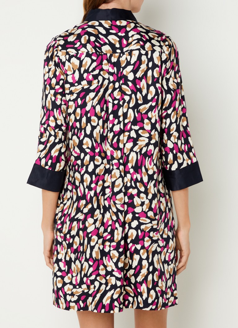 Abito corto a blusa con stampa leopardata Hobbs Marci
