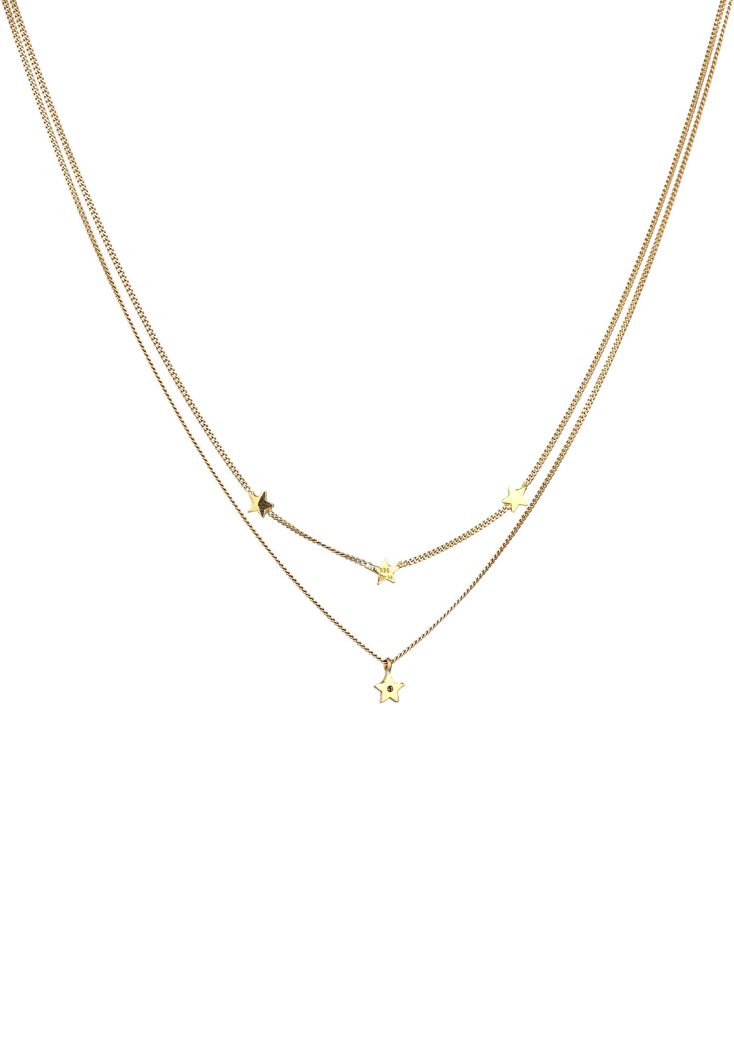 Pannolino da donna Elli con ciondolo a stella Astro e cristallo in argento sterling 925