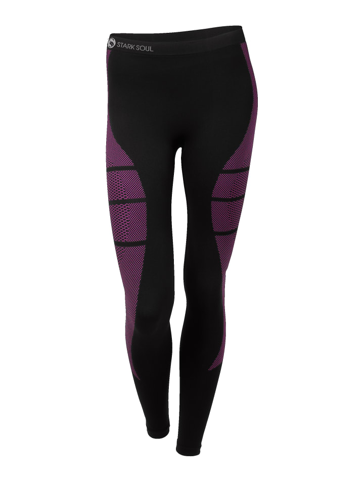 Stark Soul® Skiunterwäsche - Hose Funktionswäsche in schwarz-pink günstig kaufen