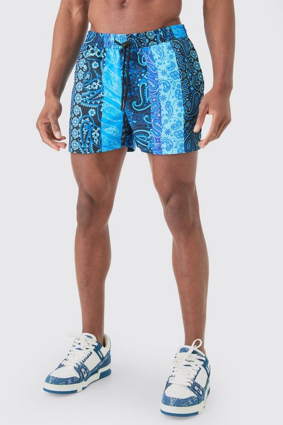 Kurzärmliges Hemd mit Bandana-Print