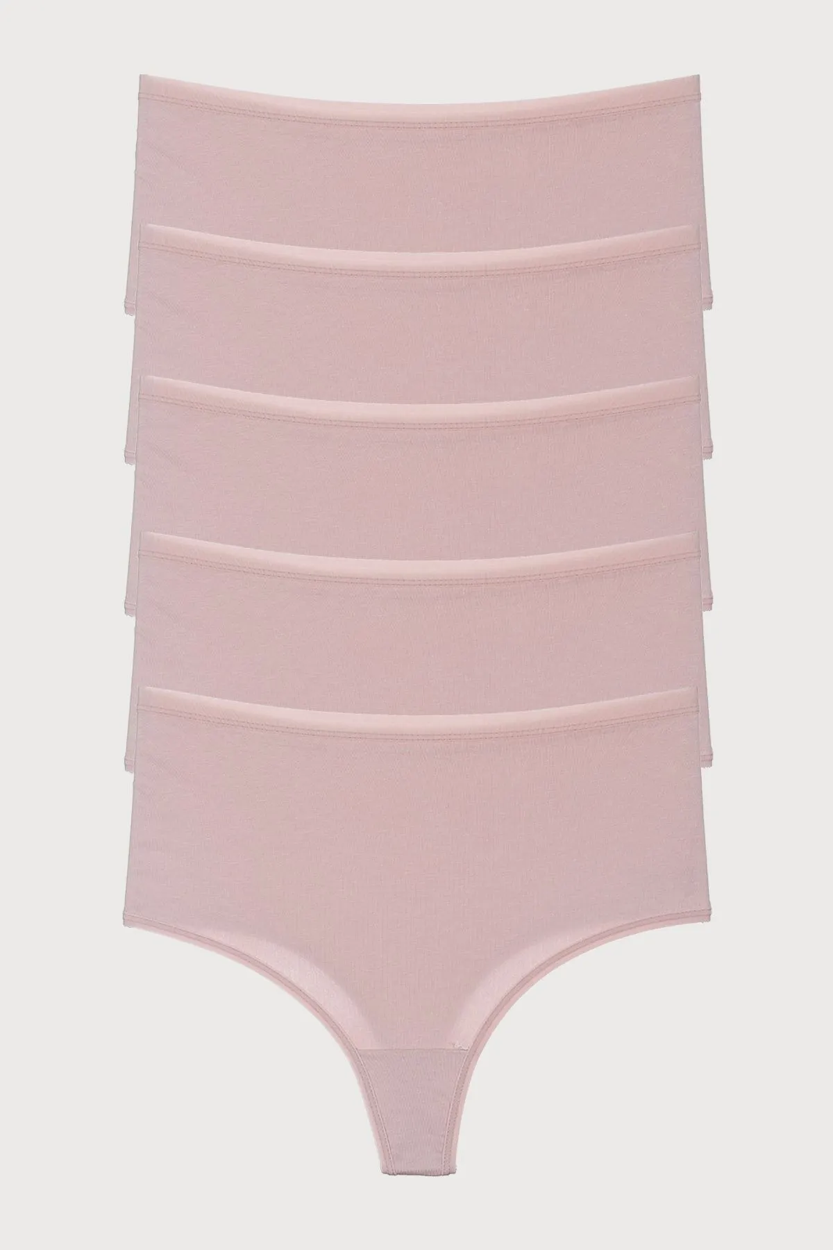 Nicoletta  Damenhöschen, Tanga mit hoher Taille, große Größe, 5er-Pack, 10 Stück