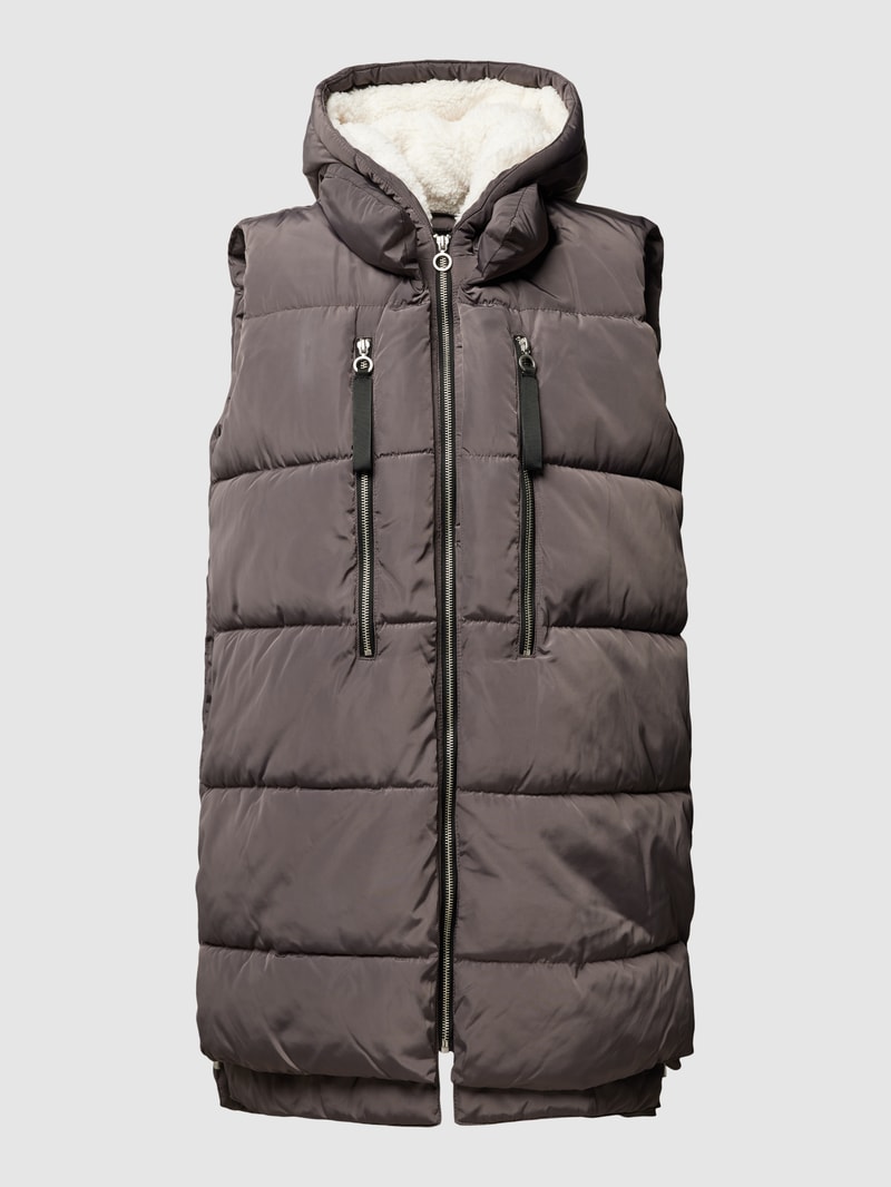 Steppweste im Double-Layer-Look Modell 'NEWNORA' in graphit