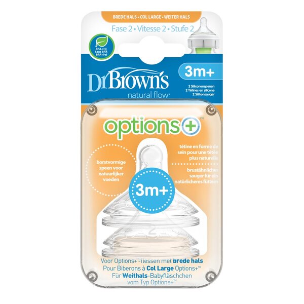 Dr. Brown's Options 3 M vaiheen 2 tuttipullot 2 kpl