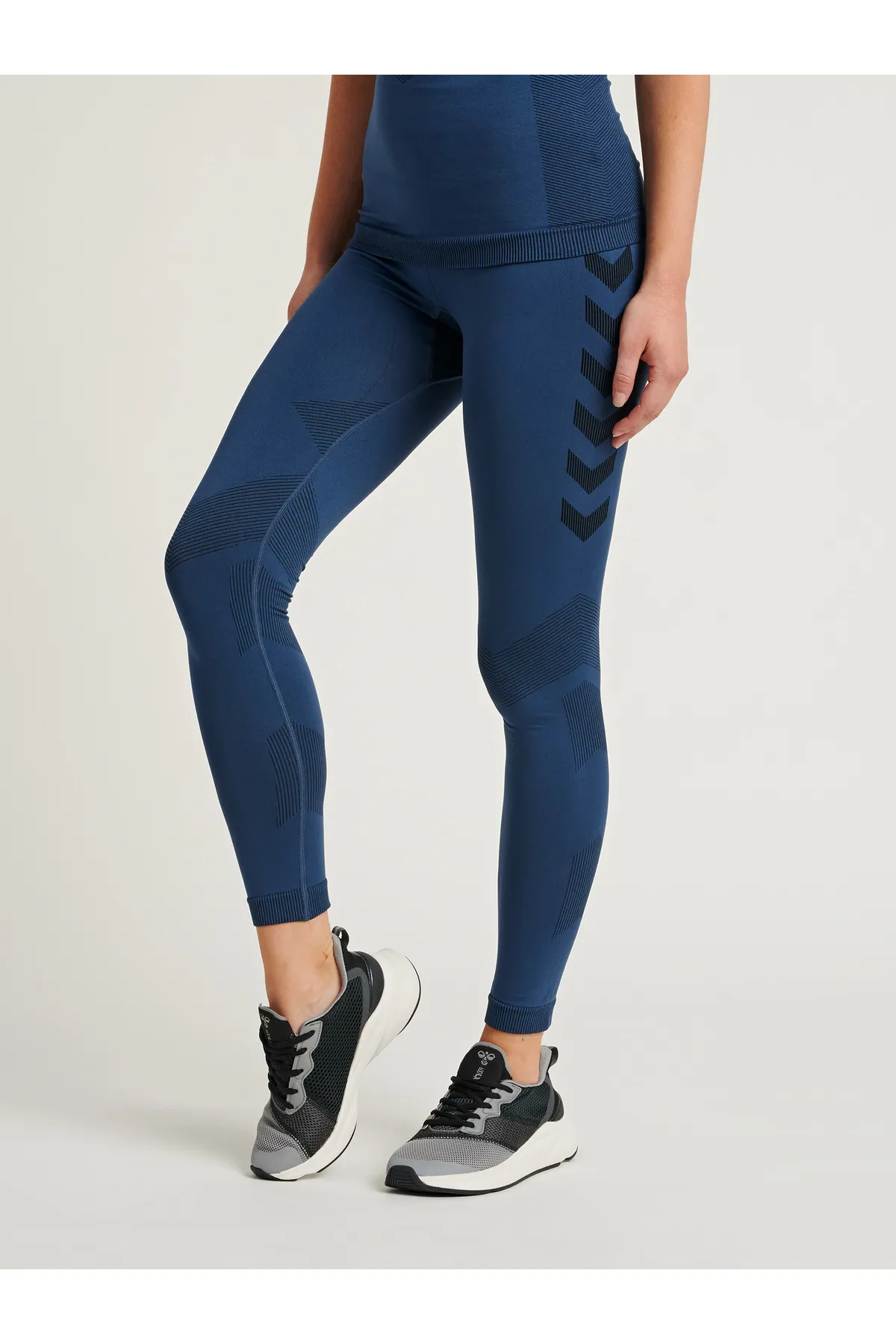 hummel  Sport-Leggings - Blau - Mittlerer Bund