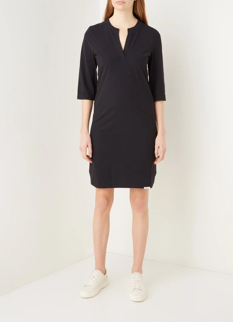 Penn & Ink Jill mini dress with V-neck and three-quarter sleeves