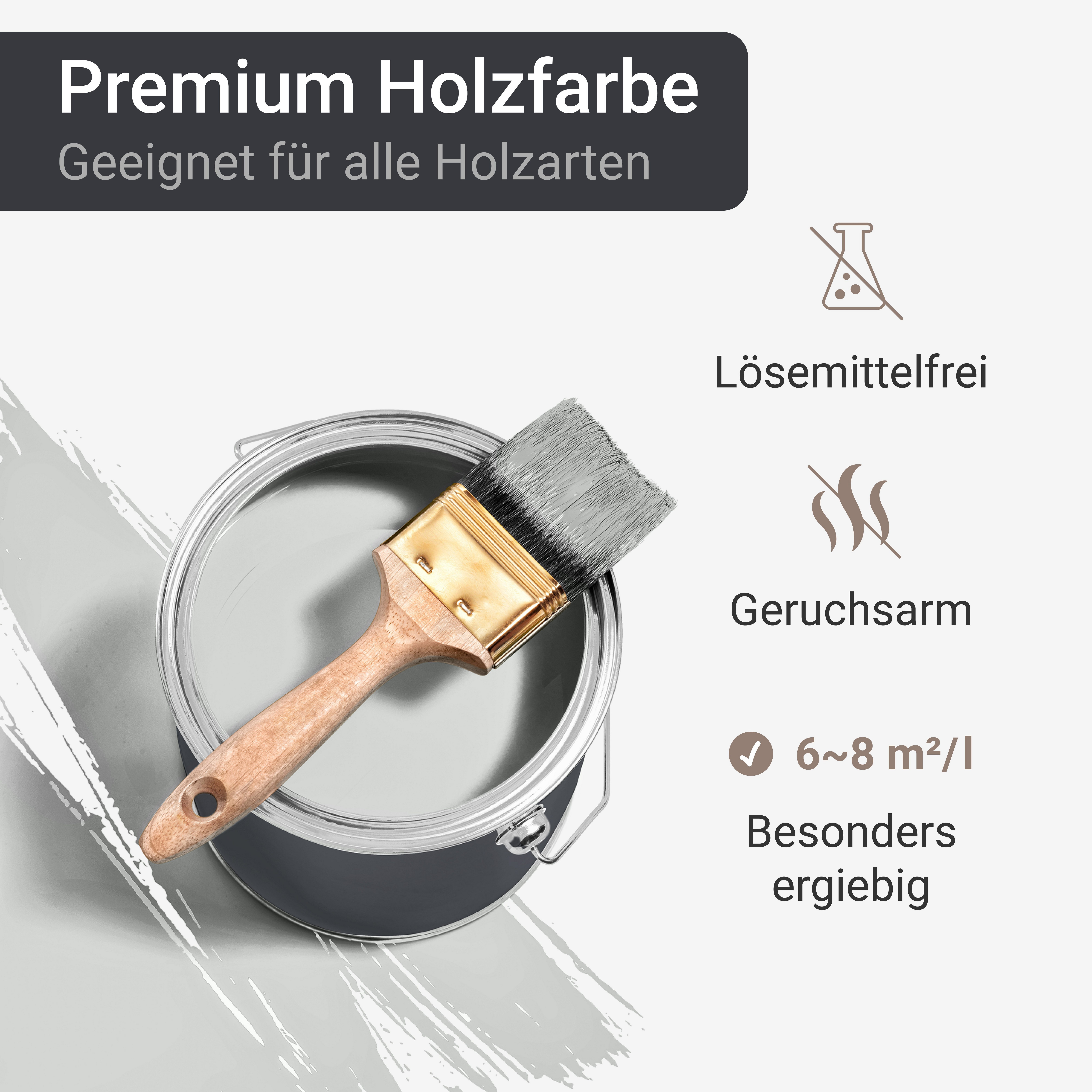 WO-WE Holzlack Holzfarbe Wetterschutzfarbe Holzanstrich W420, 1-10L, Seidenglänzend, Wasserbasis