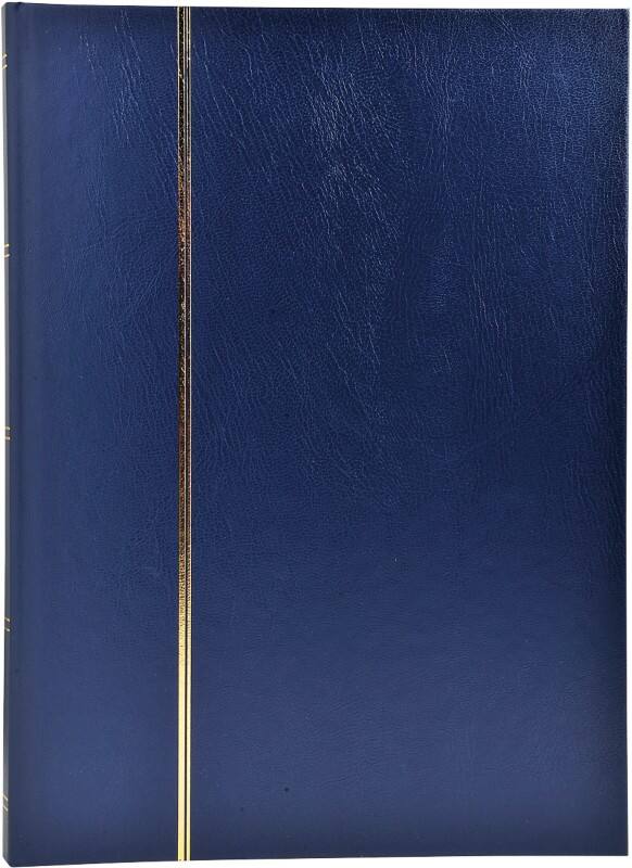 Briefmarkenalbum mit Kunstledereinband Blau 48 Seiten