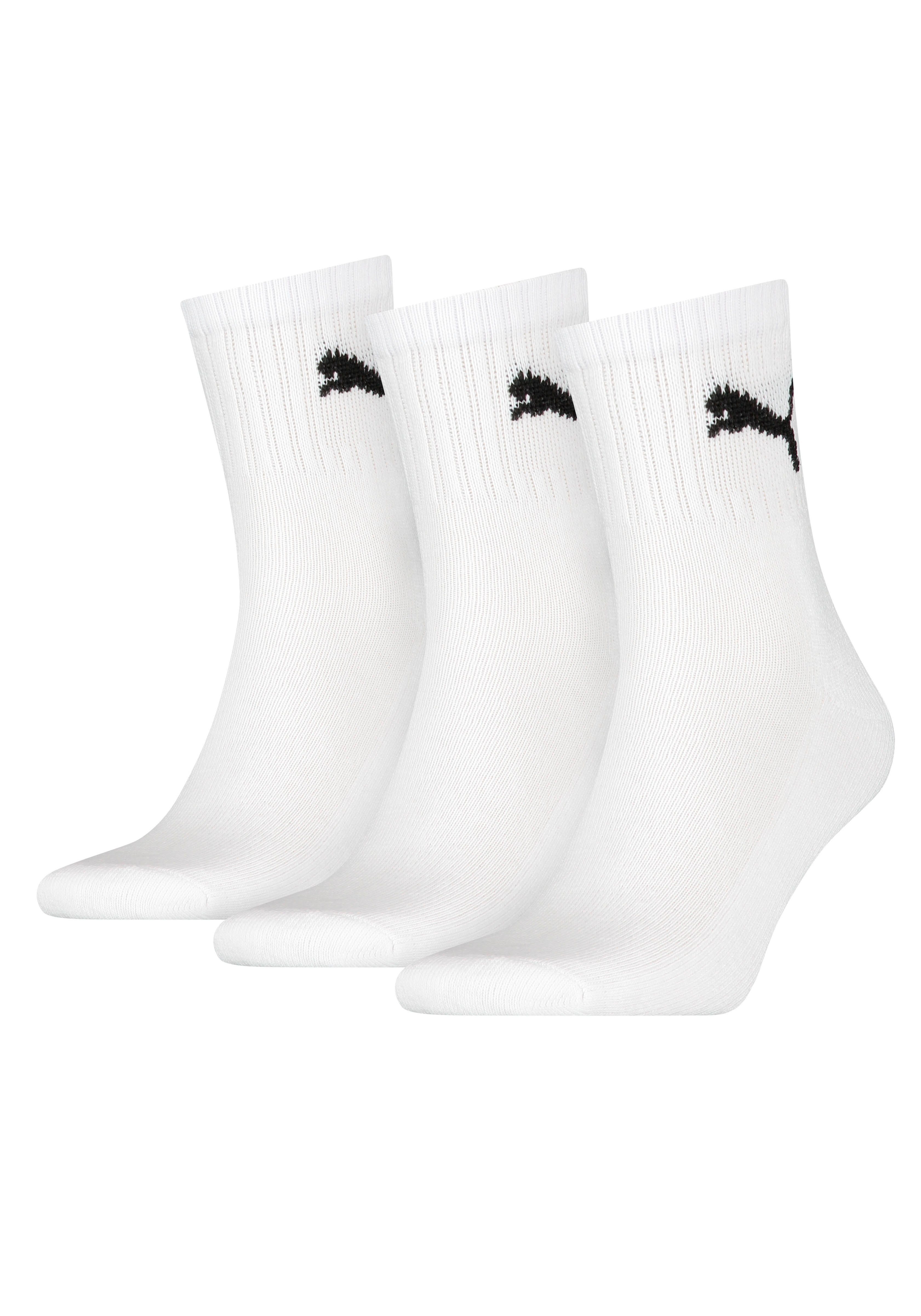 PUMA Sportsocken short crew (3-Paar) mit klassischer Rippe