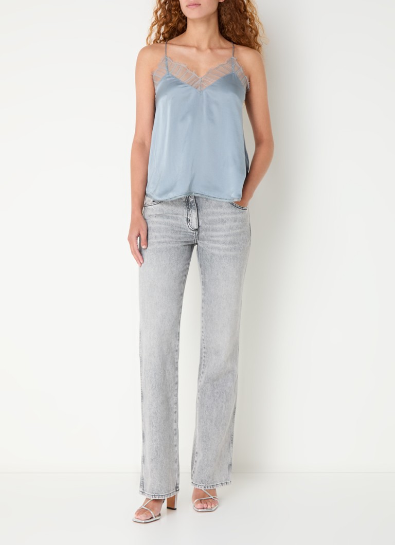 IRO Berwyn silk top with lace