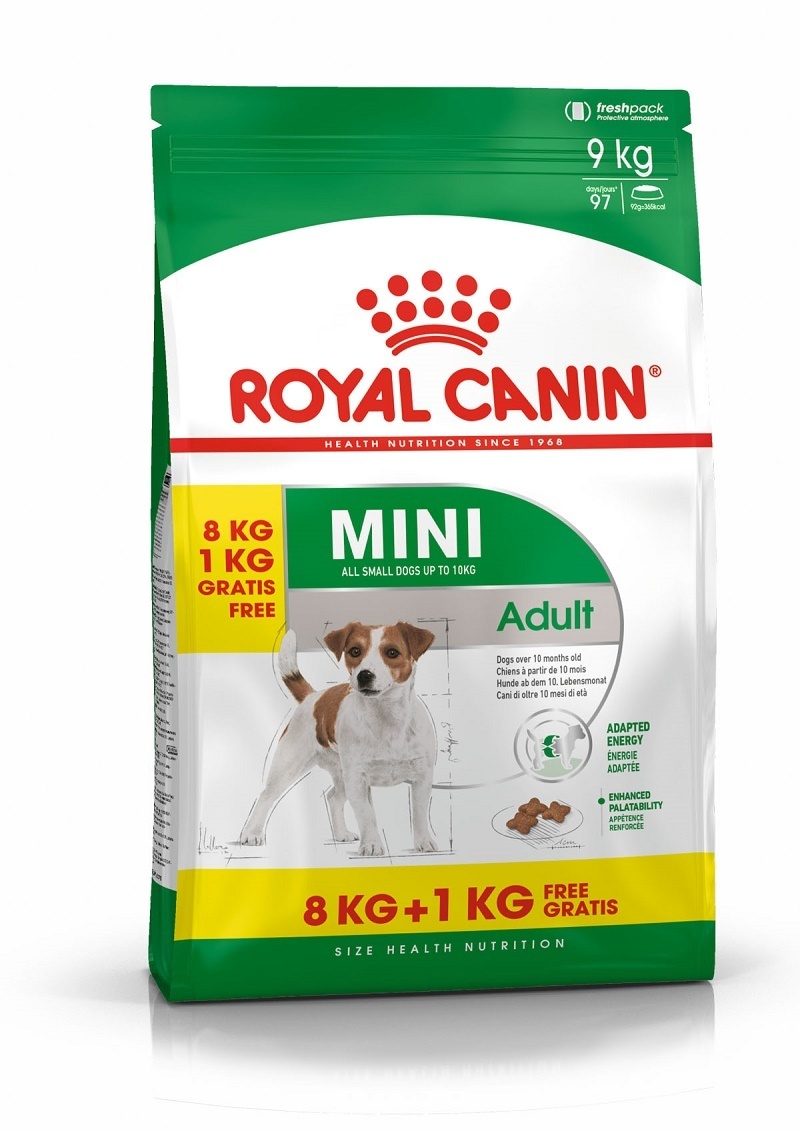 ROYAL CANIN Hundetrockenfutter ROYAL CANIN Mini Adult 8+1kg