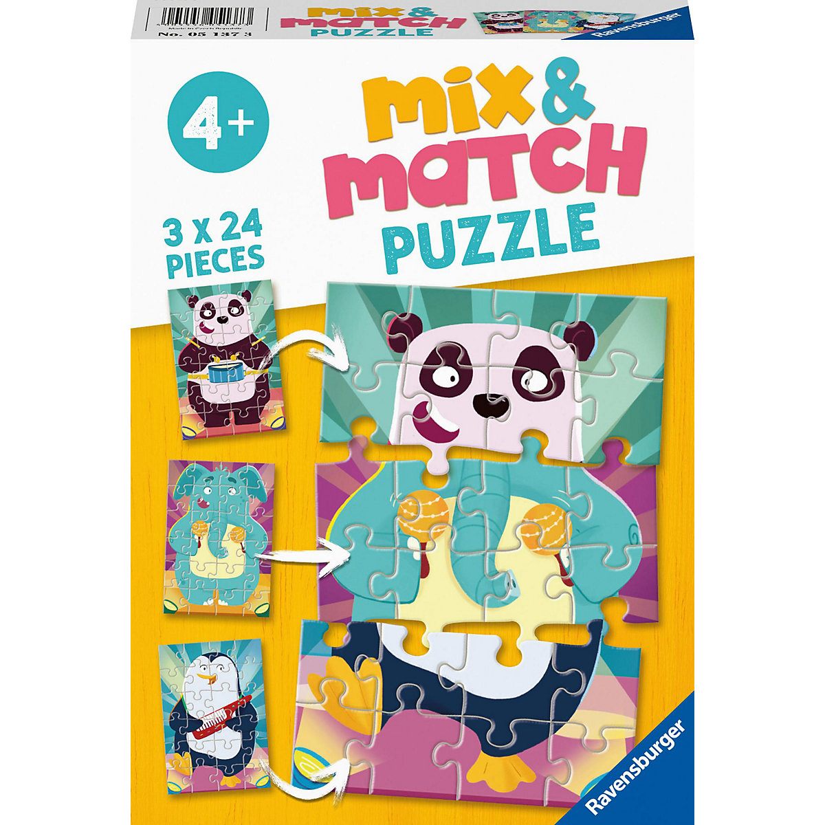 Puzzle 3x 24 Teile - Witzige Tiere