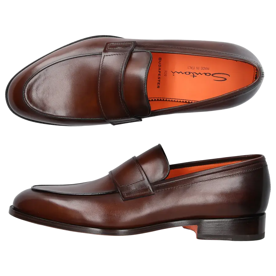 Santoni - Loafer 18465 Kalbsleder - braun
