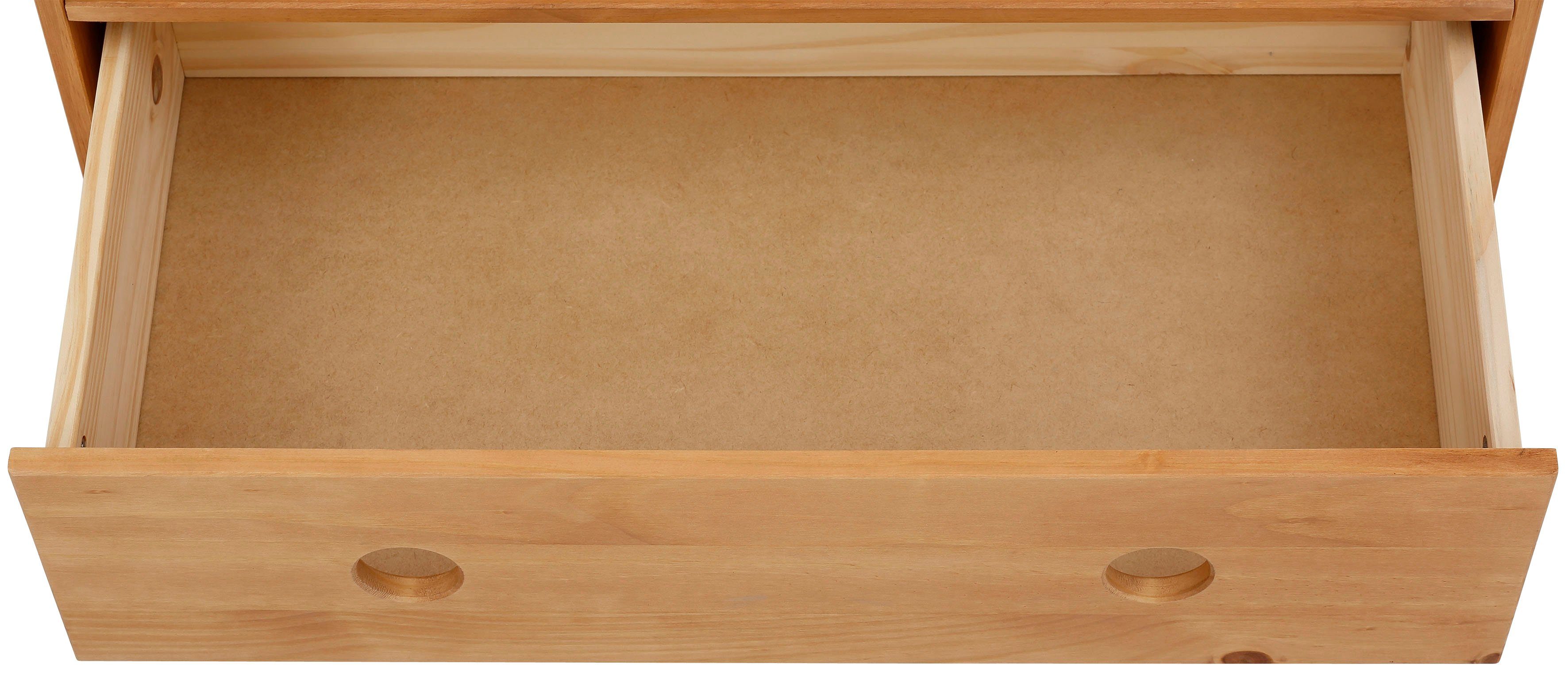 Lüttenhütt Kleiderschrank Alpi Kiefernholz, mit Einlegeböden und Kleiderstange, Höhe 180 cm