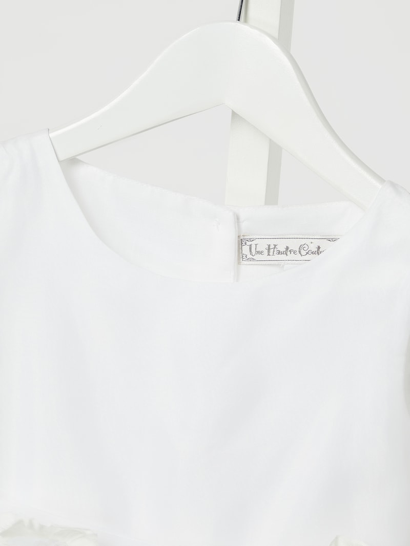 Kommunionskleid aus Organza in ecru