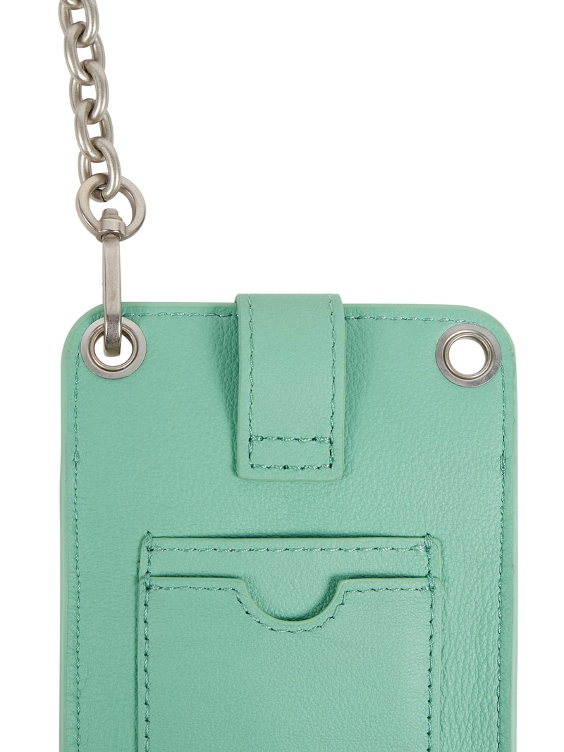 Handytasche aus Leder in grün