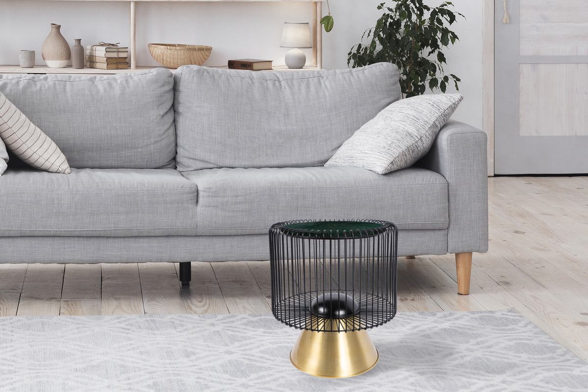 Kayoom Beistelltisch Malibu 125 Grün / Schwarz / Gold