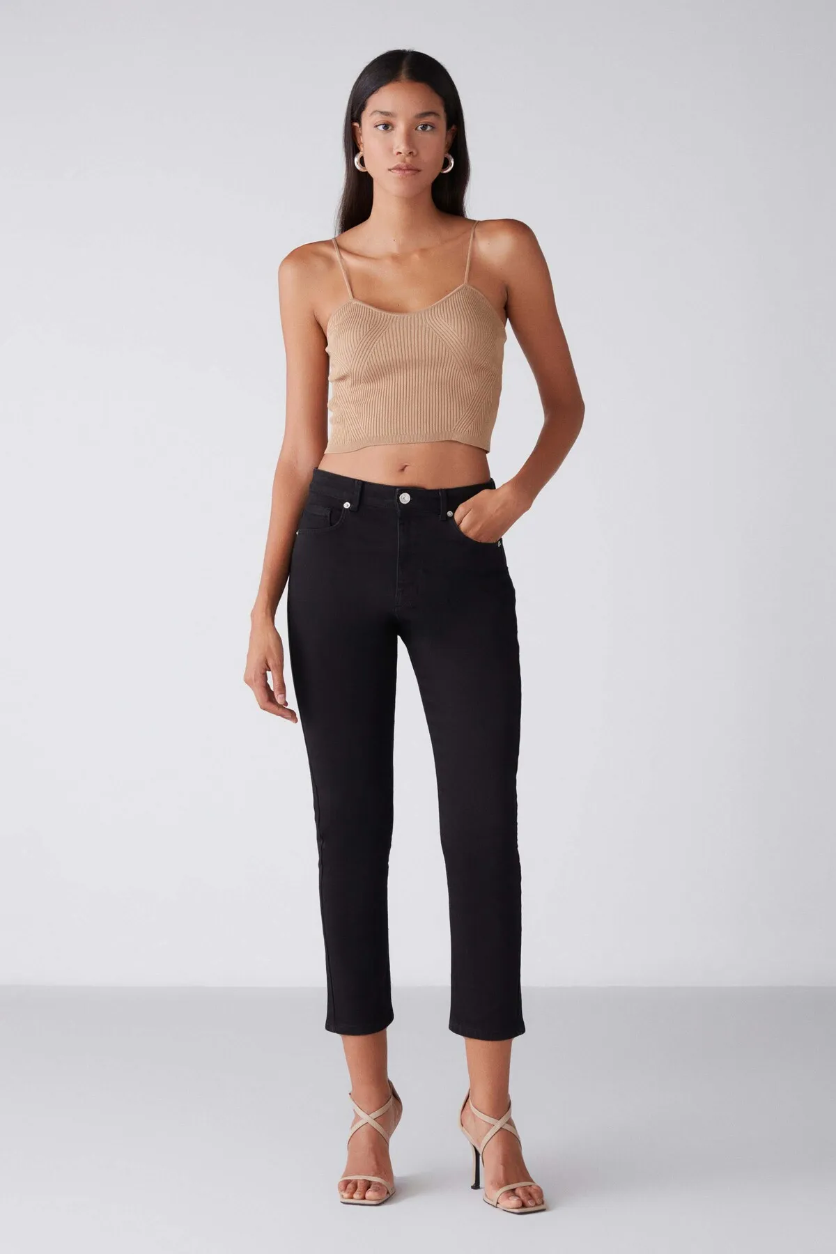 GRIMELANGE  Schwarze Skinny-Fit-Jeans von Gina mit 5 Taschen für Damen